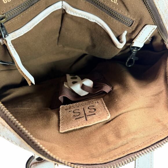 STS Ranchwear Cremello Sansa White Leather Satchel Purse with crossbody STS31179 - Picture 14 of 14